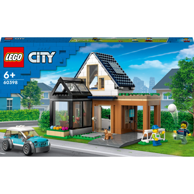 Конструкторы LEGO - Конструктор LEGO City Семейный дом и электромобиль (60398)