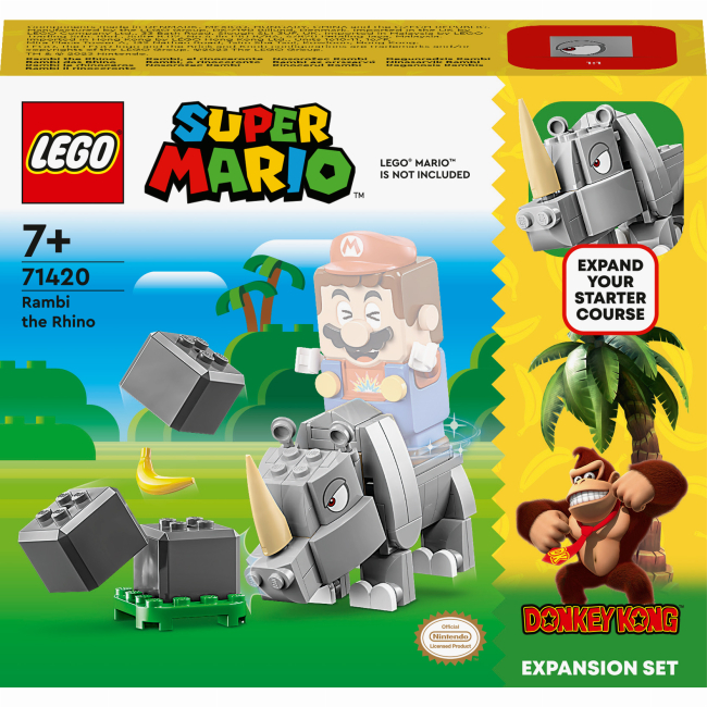 Конструкторы LEGO - Конструктор LEGO Super Mario Носорог Рамби. Дополнительный набор (71420)