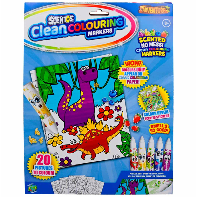 Товары для рисования - Набор для творчества Scentos Clean colouring Увлекательные приключения (20211)