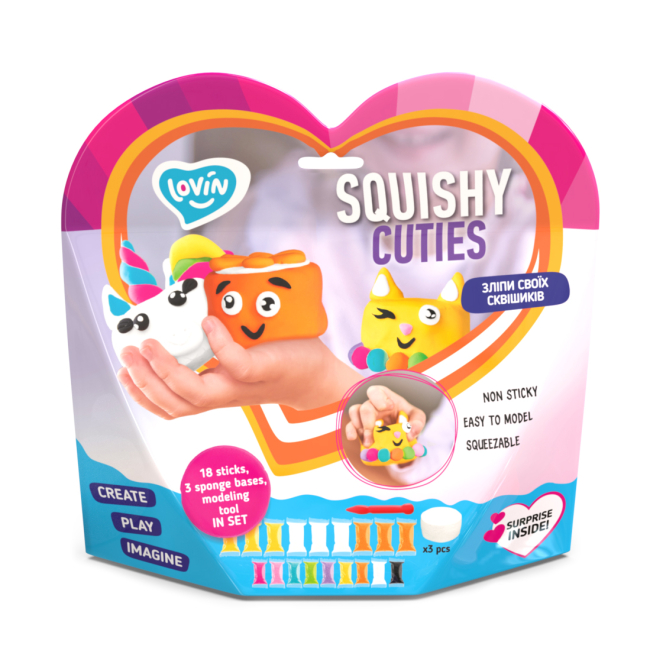 Набори для ліплення - ​Набір для ліплення Lovin Squishy cuties (70131)