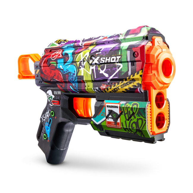 Помпова зброя - Швидкострільний бластер X-Shot Skins Flux Graffiti (36516B)