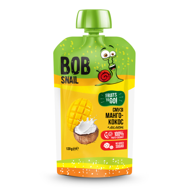 Сладости - Пюре Bob Snail Смузи Манго-Кокос (4820219343660)