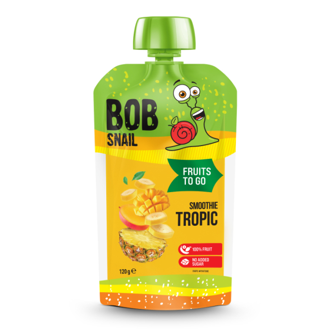 Сладости - Пюре Bob Snail Смузи Банан-Ананас-Манго (4820219346388)