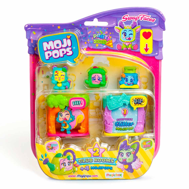 Фигурки персонажей - Игровой набор Moji Pops Party Игровые комнаты (PMPPB416IN00)