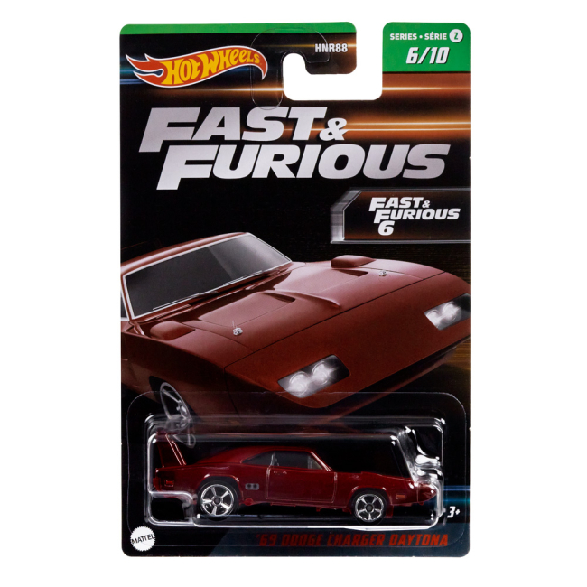 Автомодели - Автомодель Hot Wheels Fast and Furious Форсаж 69 Dodge Charger Daytona красная (HNR88/HNT06)
