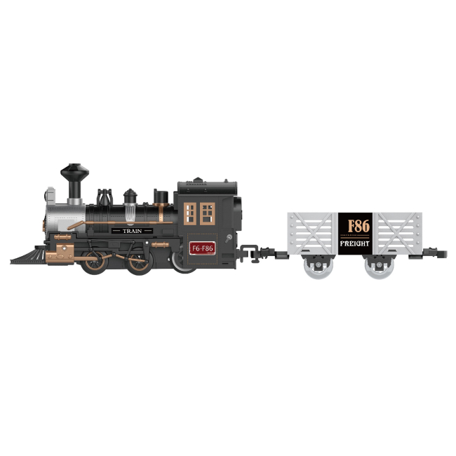 Залізниці та потяги - ​Ігровий набір Fenfa Steam train локомотив і 1 вагон (1603A-3B)