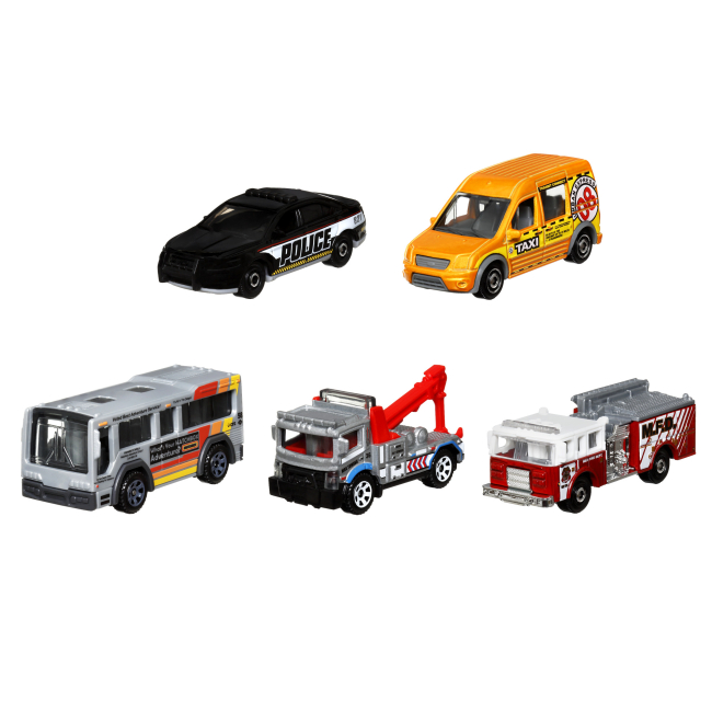 Транспорт і спецтехніка - Набір ​автомобілів Matchbox City drivers III (С1817/HKY15)