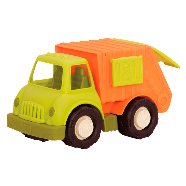 Машинки для малышей - Баттатомобиль Battat Эко-мусоровоз лайм-оранж (BX2245D)
