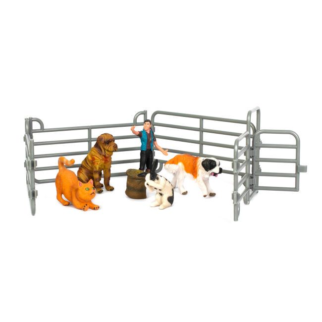 Фігурки тварин - Набір фігурок Kids Team Ферма Собаки кролик та кіт (Q9899-X13/3)