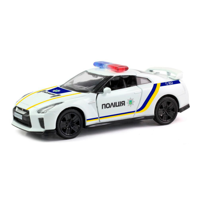 Автомодели - Автомодель Uni-Fortune Nissan GT-R Ukrainian Police Car (554033P)