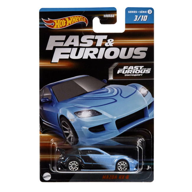 Автомоделі - ​Автомодель Hot Wheels Форсаж Mazda RX-8 блакитна (HNR88/HNT13)