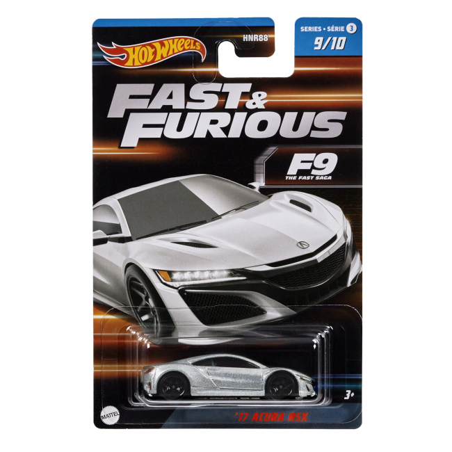 Автомодели - ​Автомодель Hot Wheels Форсаж 17 Acura NSX серебряная (HNR88/HNT19)