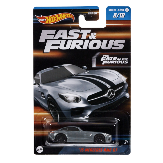 Автомоделі - ​Автомодель Hot Wheels Форсаж 15 Mercedes-AMG GT сірий (HNR88/HNT18)