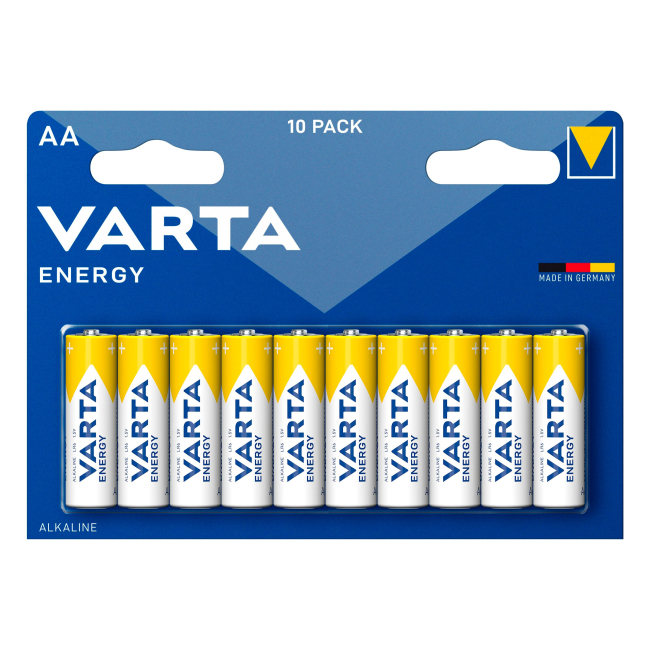 Акумулятори і батарейки - Батарейки VARTA Energy Energy AA BLI 10 штук алкалінові (4008496674398)