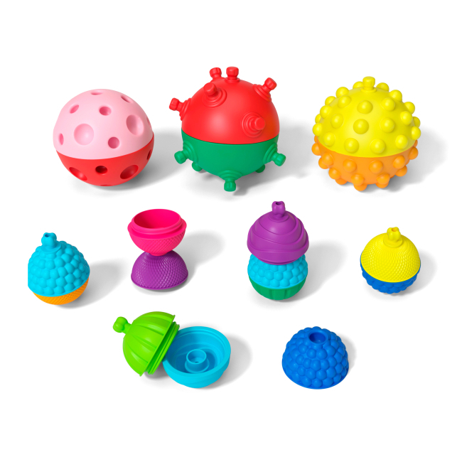 Розвивальні іграшки - Розвиваюча іграшка Lalaboom 2 м'ячики та намистинки (BL900)