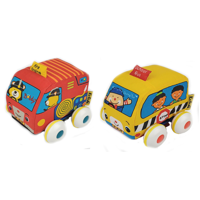 Машинки для малышей - Игровой набор K's Kids Школьный автобус и пожарная машина (KA10835-GB)