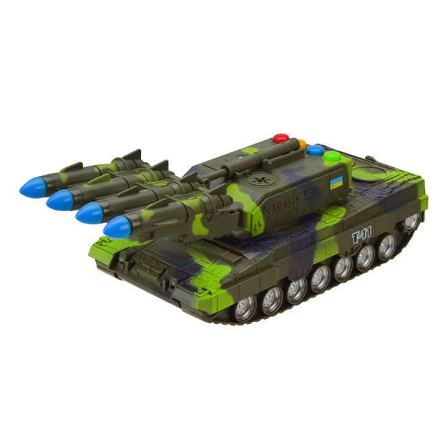 Транспорт и спецтехника - Игрушечный танк Автопром T-11 с пусковой установкой (AP9901B)