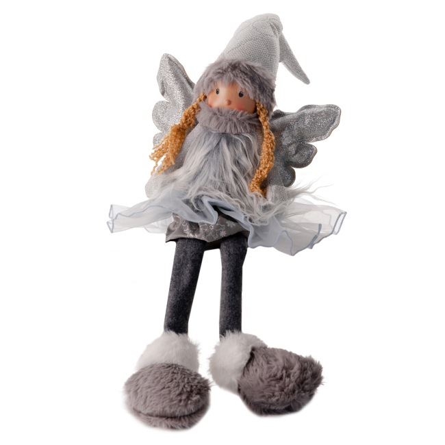 Аксесуари для свят - Новорічна іграшка Novogod'ko Янгол срібло LED крила (974829)