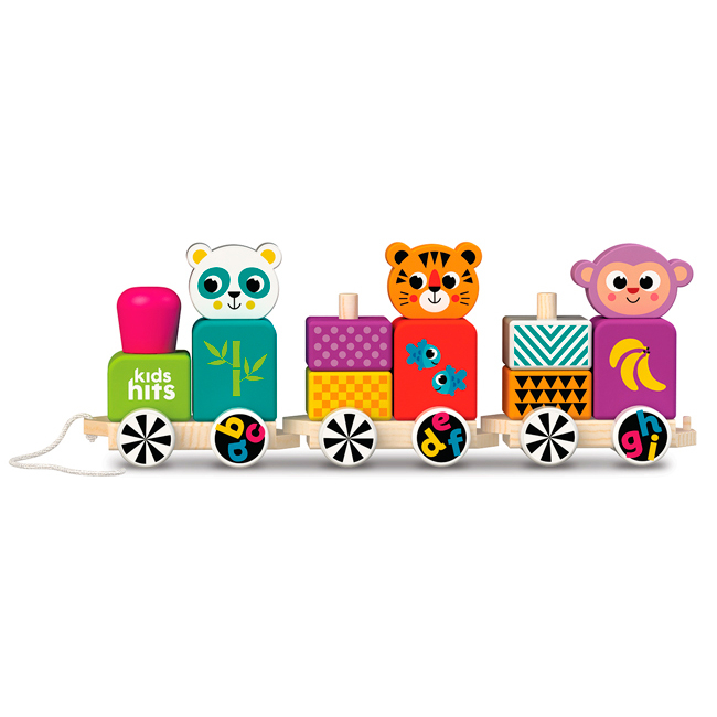 Развивающие игрушки - Деревянная игрушка Kids Hits Поезд Happy friends (KH20/021)