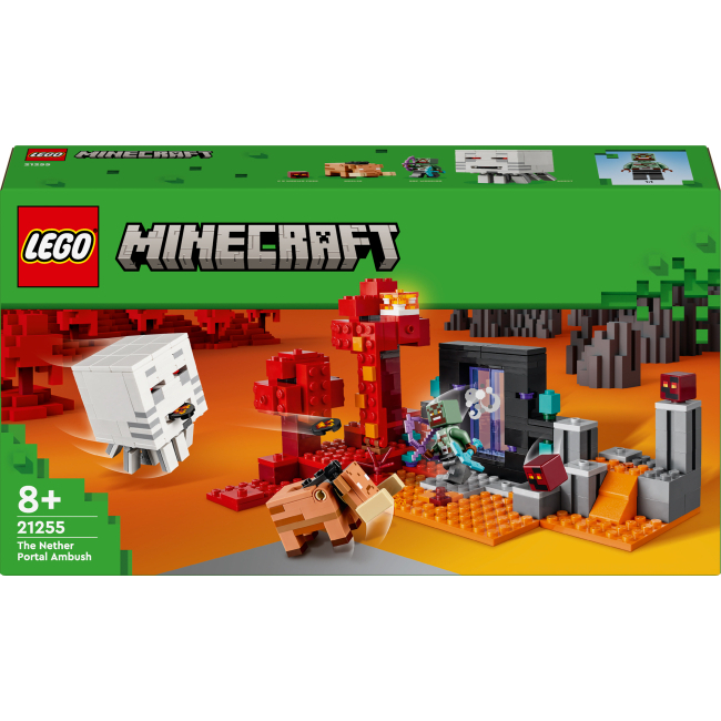 Конструкторы LEGO - Конструктор LEGO Minecraft Засада возле портала в Нижний свет (21255)