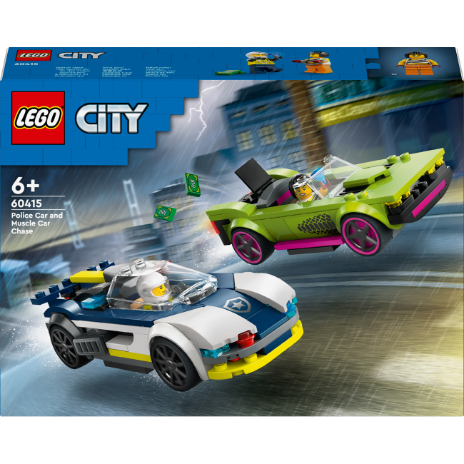 Конструкторы LEGO - Конструктор LEGO City Преследование маслкара на полицейском автомобиле (60415)