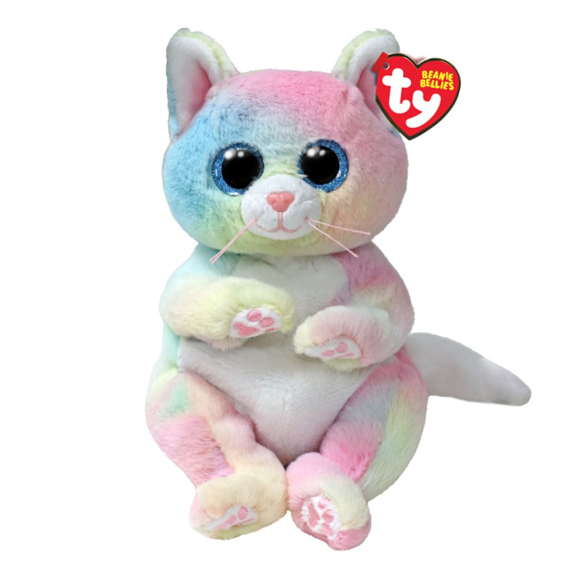 М'які тварини - М'яка іграшка TY Beanie bellies Райдужний кіт Cat 25 см (41291)