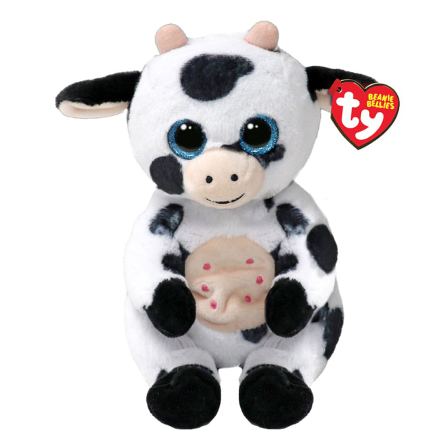 М'які тварини - М'яка іграшка TY Beanie bellies Корова Cow 25 см (41287)