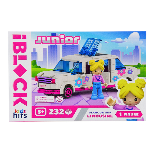 Конструкторы с уникальными деталями - Конструктор IBLOCK Junior Kids hits Лимузин (KH08/002/2)