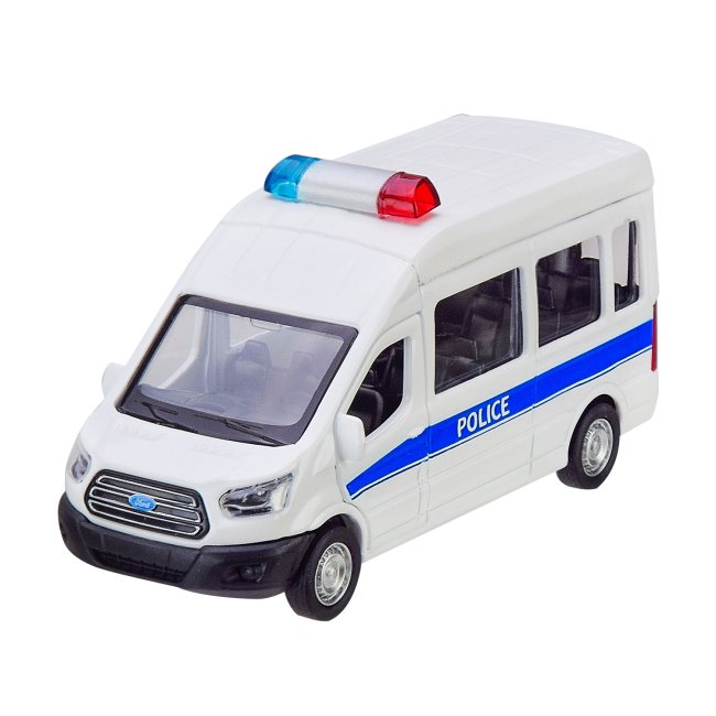 Автомодели - Автомодель Автопром Ford Transit Police car белый с голубой полосой (4373/3)