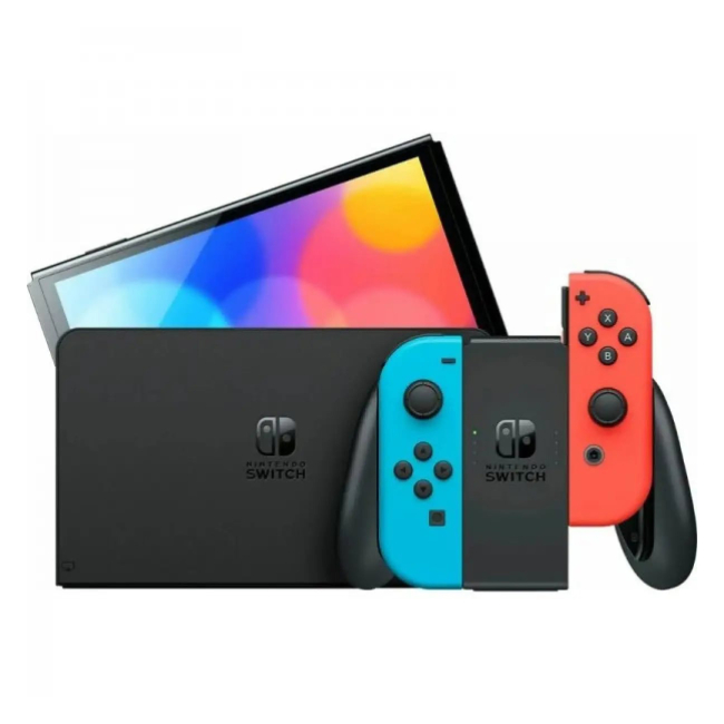Ігрові приставки - Ігрова консоль Nintendo Switch Oled червоний та синій (45496453442)