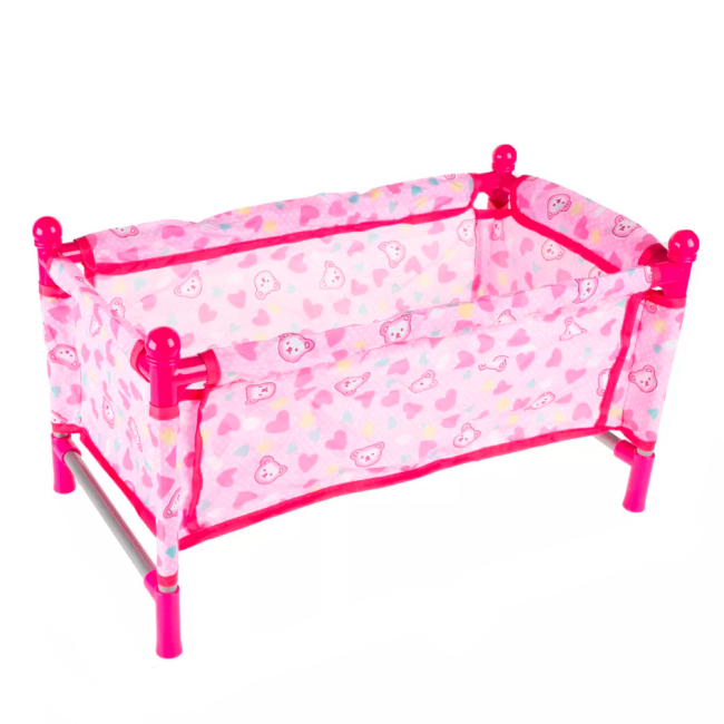 Мебель и домики - Кроватка для куклы Shantou Jinxing Plap house розовая (CS7860)