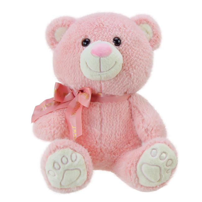 М'які тварини - М'яка іграшка Shantou Jinxing Ведмедик рожевий 34 см (C15402/1)