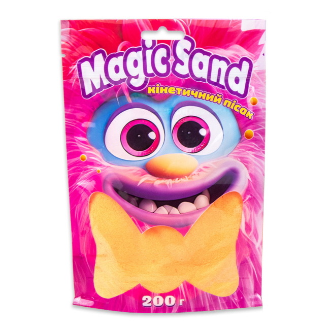 Антистресс игрушки - Кинетический песок Strateg Magic sand оранжевый 200 грамм (39401-7)