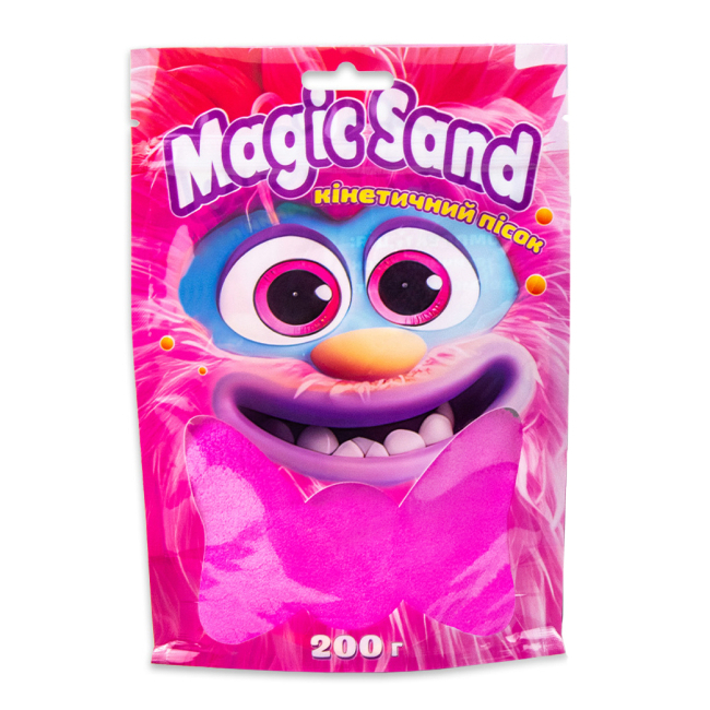Антистрес іграшки - Кінетичний пісок Strateg Magic san рожевий 200 грамів (39401-8)