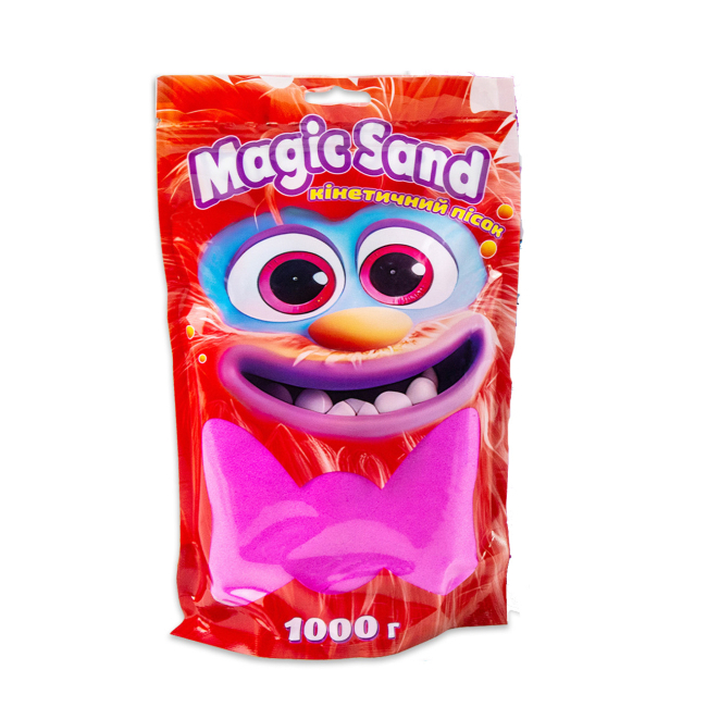 Антистресс игрушки - Кинетический песок Strateg Magic sand розовый 1 килограмм (39404-8)