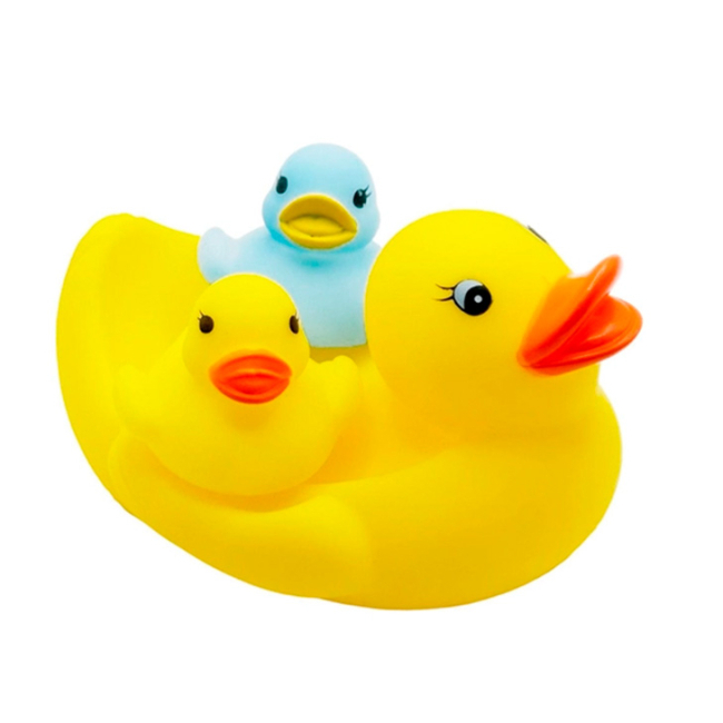 Іграшки для ванни - Набір для купання Bibi Toys Качка з каченятами (761032BT)