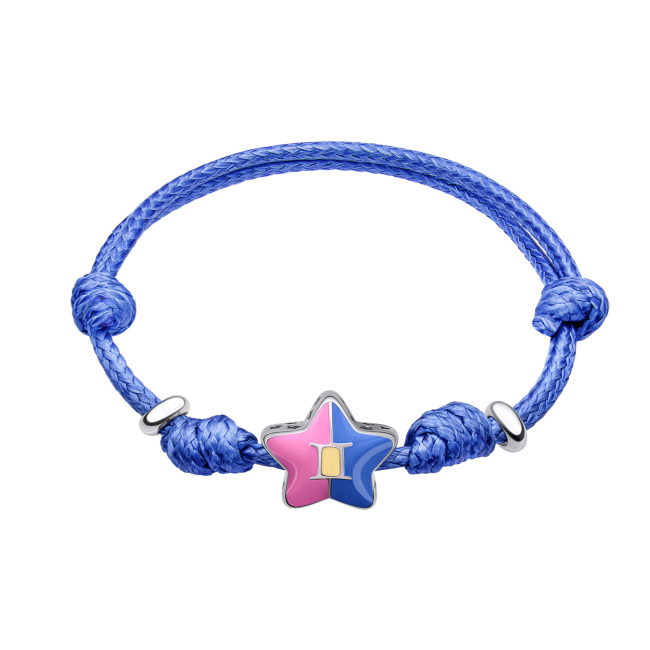 Ювелирные украшения - Браслет на шнурке UMa&UMi Zodiac Близнецы с талисманом (2210000006560)