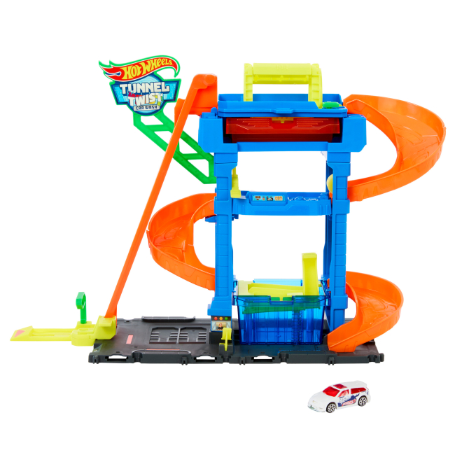 Автотреки - Игровой набор Hot Wheels City Автомойка: Бешеные виражи (HTN80)