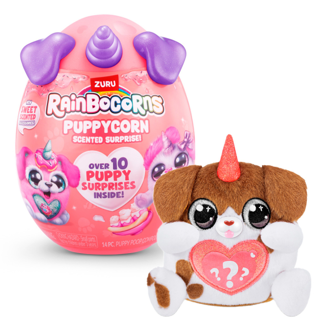 М'які тварини - М'яка іграшка-сюрприз Rainbocorns-G Puppycorn scent surprise (9298G)