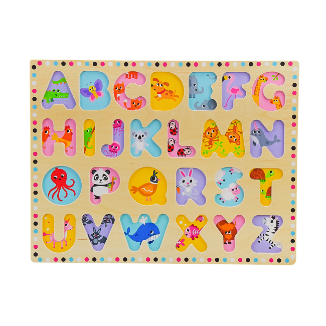 Розвивальні іграшки - Дерев'яна іграшка Kids hits ​Wooden ABC Sorting Board (KH20/025)