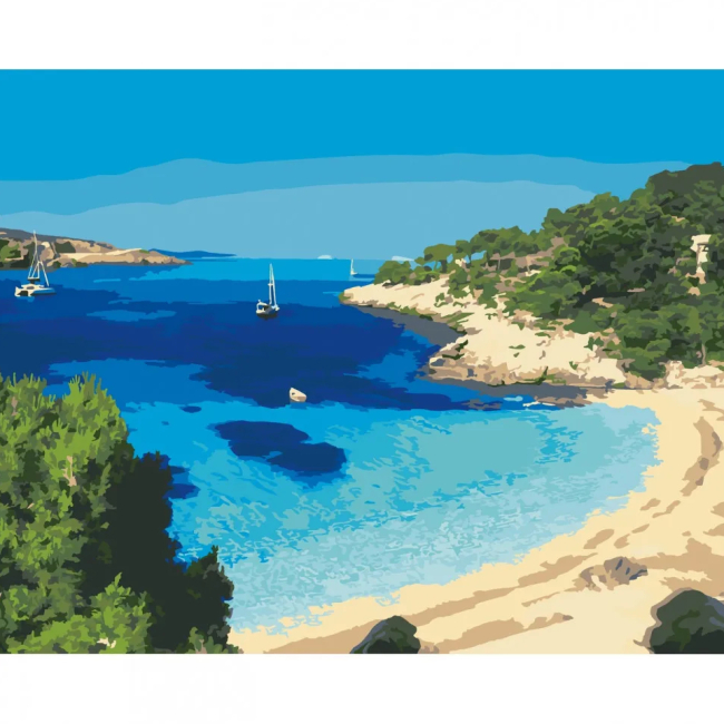 Товары для рисования - Картина по номерам Art Craft Голубая лагуна Кипр 40 х 50 см (10581-AC)