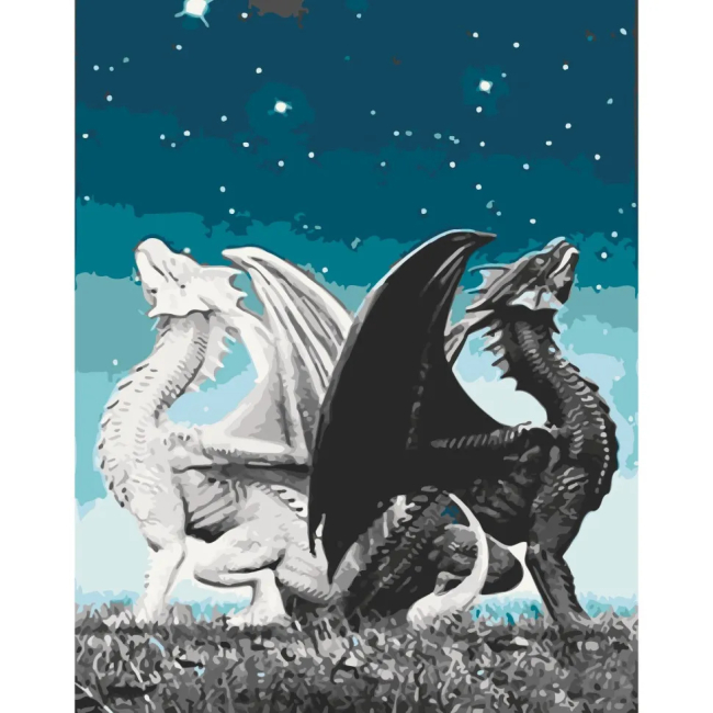 Товари для малювання - Картина за номерами Art Craft Пара драконів 40 х 50 см (16008-AC)