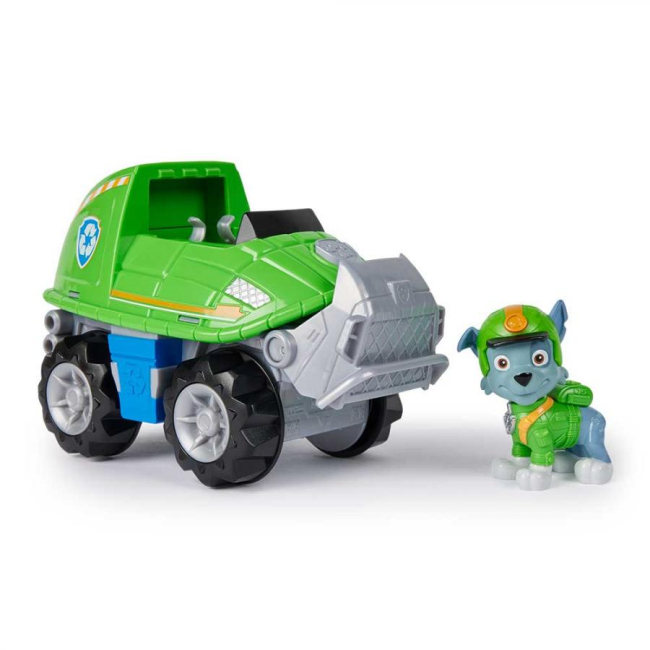 Фигурки персонажей - Игровой набор Paw Patrol Джунгли Автомобиль-трансформер с водителем Рокки (SM17776/0648)