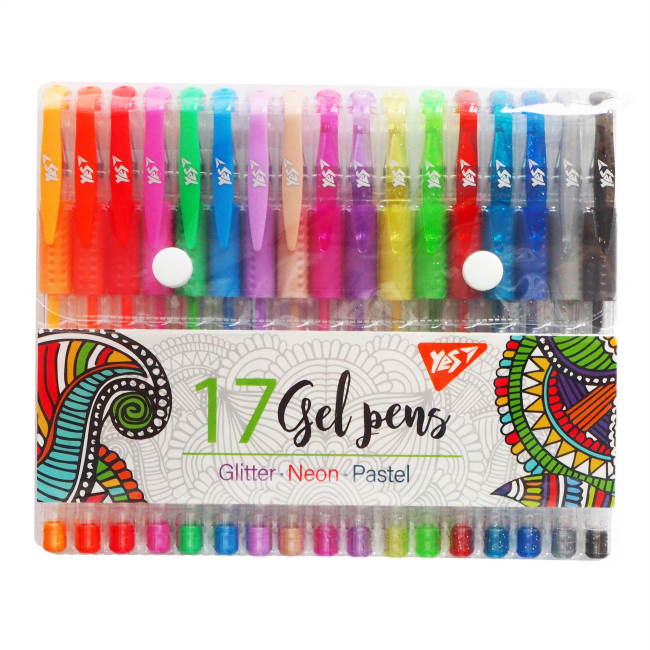 Канцтовари - Набір гелевих ручок Yes 17 кольорів (420434)