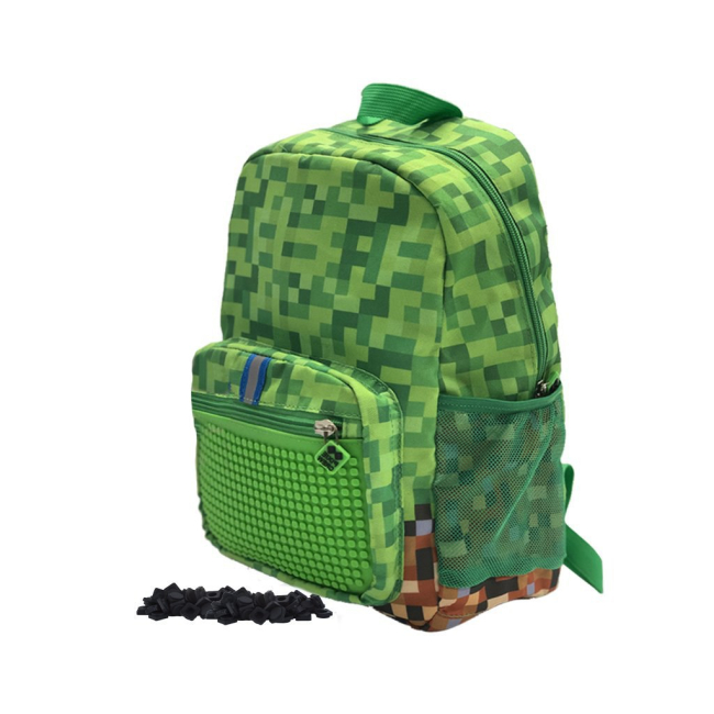Рюкзаки та сумки - Рюкзак Pixie Crew Minecraft з пікселями зелений (PXB-18-95)
