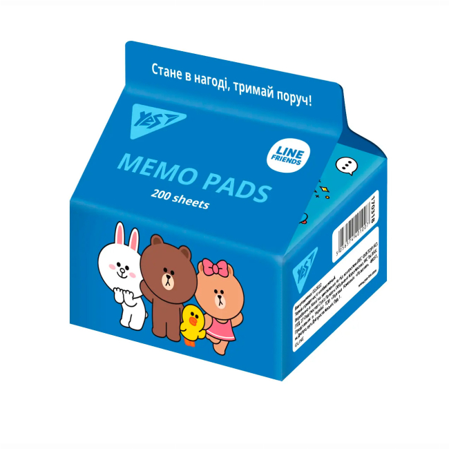 Канцтовари - Папір для записів Yes Tetra Pak Line Friends (170318)