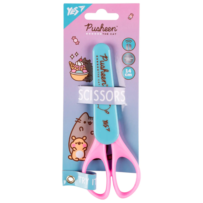 Канцтовары - Ножницы Yes Pusheen в футляре 14 см (480449)