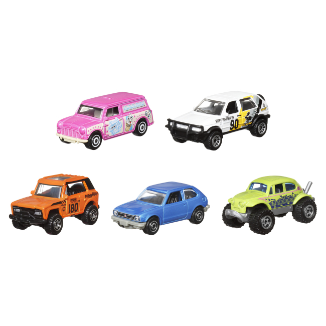Автомодели - Набор автомоделей Matchbox MBX Retro 5 штук (С1817/HVT71)