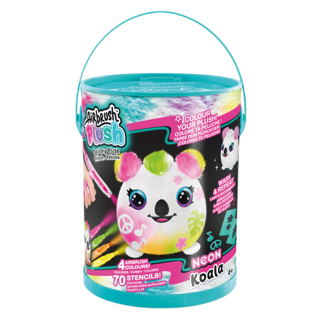 Наборы для творчества - Набор-сюрприз Canal Toys DIY Airbrush plush Сквиш неон Koala (AIR022/1)