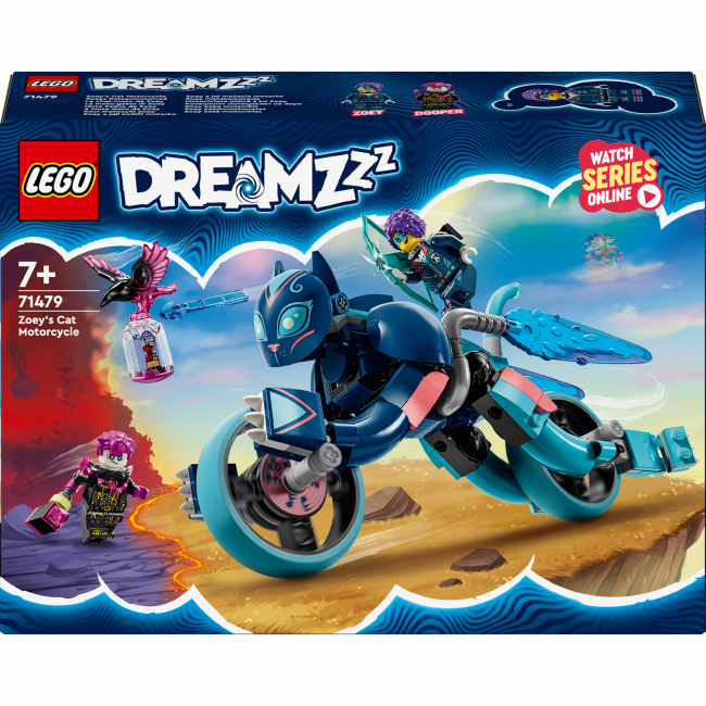 Конструкторы LEGO - Конструктор LEGO DREAMZzz Кошачий мотоцикл Зоуи (71479)